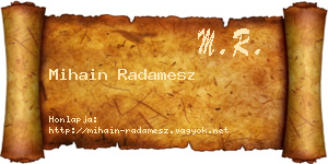 Mihain Radamesz névjegykártya